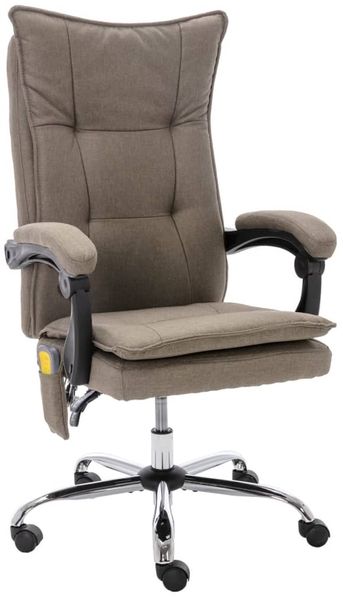 vidaXL Massage-Bürostuhl Taupe Stoff [20370]