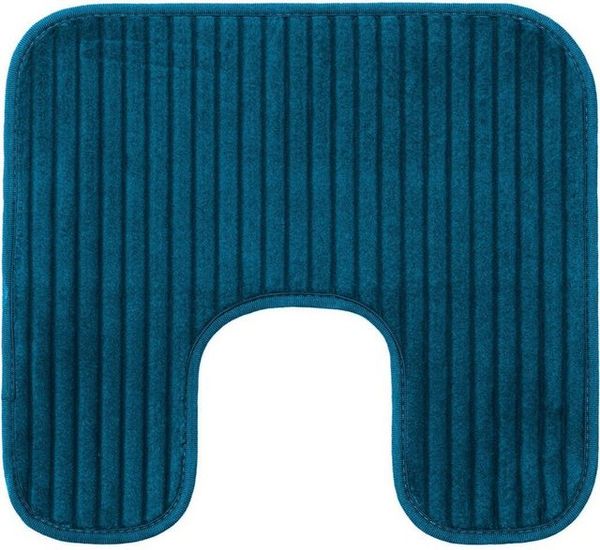 Gözze Badematte Berlin, Höhe 7 mm, rutschhemmend beschichtet, fußbodenheizungsgeeignet, Polyester, rechteckig, Badteppich, Uni Farben, Cord Optik, waschbar Bild 4