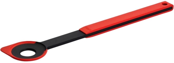 WOLL CookIt Lochlöffel mit Silikonrand, Länge 32,5 cm, Silikon mit glasfaserverstärktem Kern, für alle Herdarten & Pfannen, spülmaschinengeeignet & hitzebeständig bis 220 °C