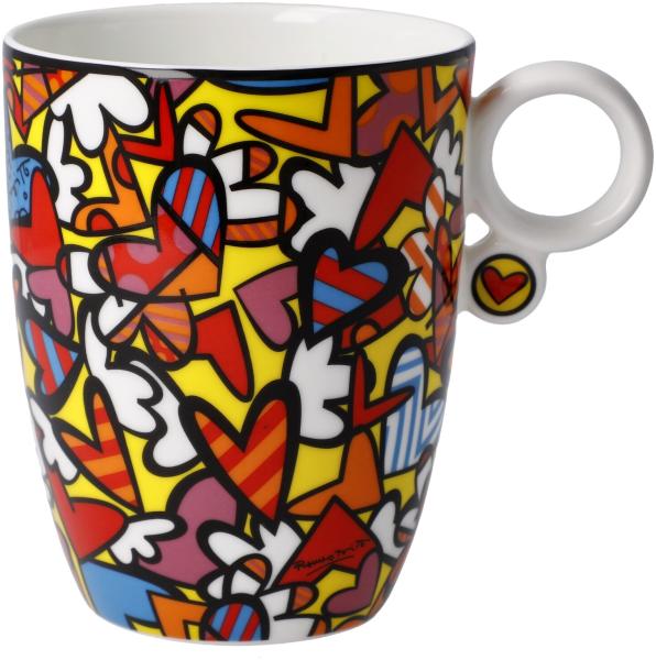 Goebel Künstlertasse Romero Britto - All We Need is Love, Tasse, Becher, Fine Bone China, Bunt, 400 ml, 66452841