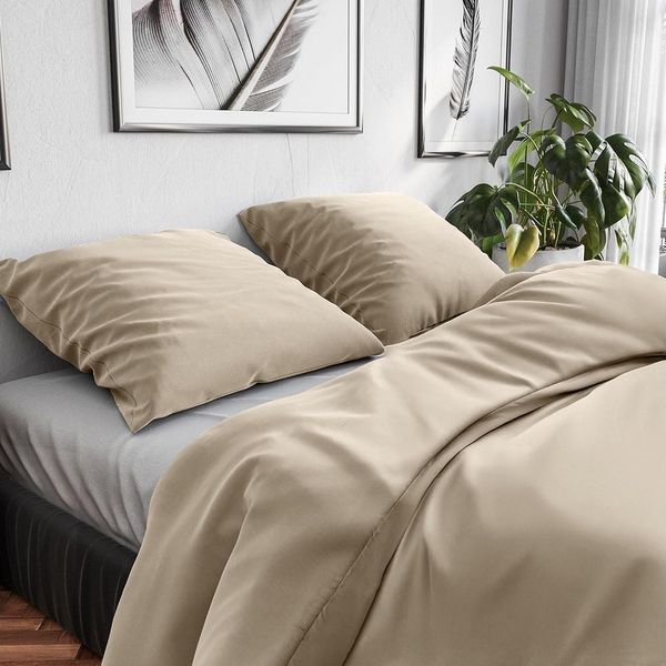 Wolkenfeld Bettwäsche Renforcé Bettwäsche Baumwolle - Natürlich weiches Schlafgefühl, Renforcé, 3 teilig, 135x200 cm, 155x220 & Übergrößen I inkl. Kissenbezüge 80x80 I uni