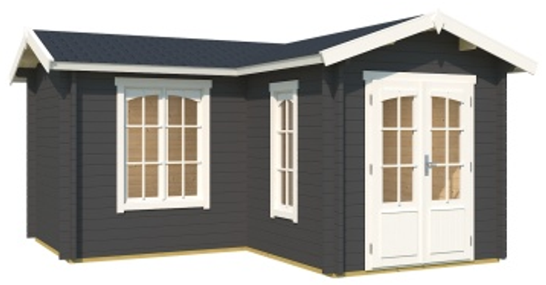 Lasita Maja Holz Gartenhaus Porthsmouth 44 | Lichtgrau Bild 8