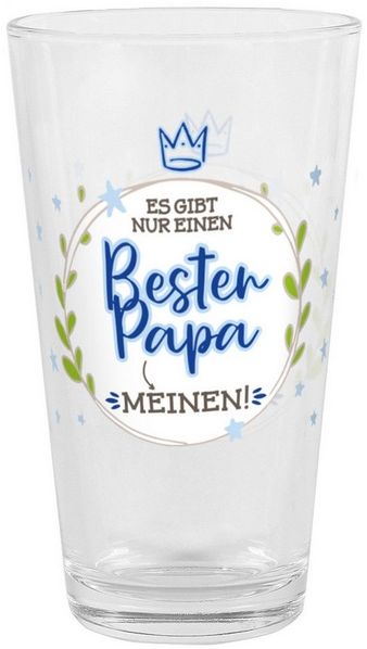 Herz & Heim Glas für den besten Papa - Trinkglas als Geschenk für Papa zum Vatertag, Glas, Marke Leonardo