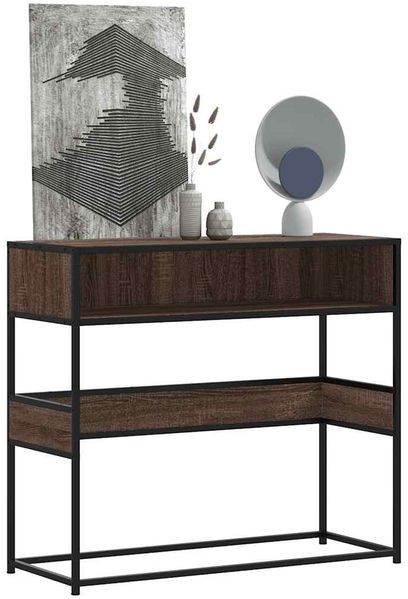vidaXL Konsolentisch Braun Eichen-Optik 90x35x80 cm Holzwerkstoff 849173