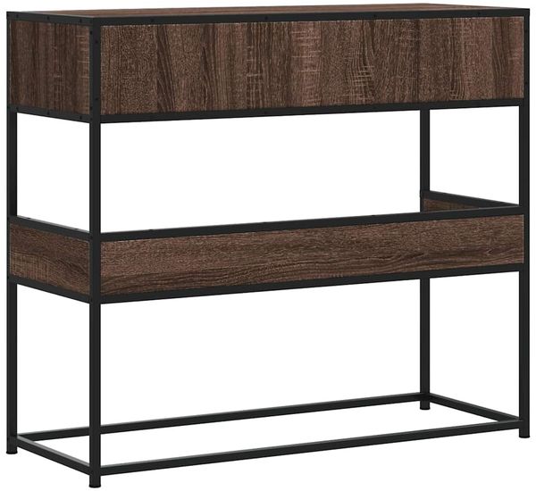 vidaXL Konsolentisch Braun Eichen-Optik 90x35x80 cm Holzwerkstoff 849173 Bild 6