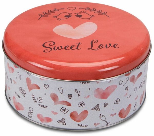STÄDTER Keksdose Sweet Love Ø 16.5 cm, Weißblech