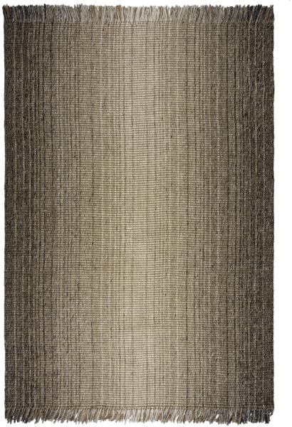 Kadima Design Luxus Handgewebter Teppich - Jute & Wolle Mix - "Weaver". Farbe: Grau, 60x110 cm