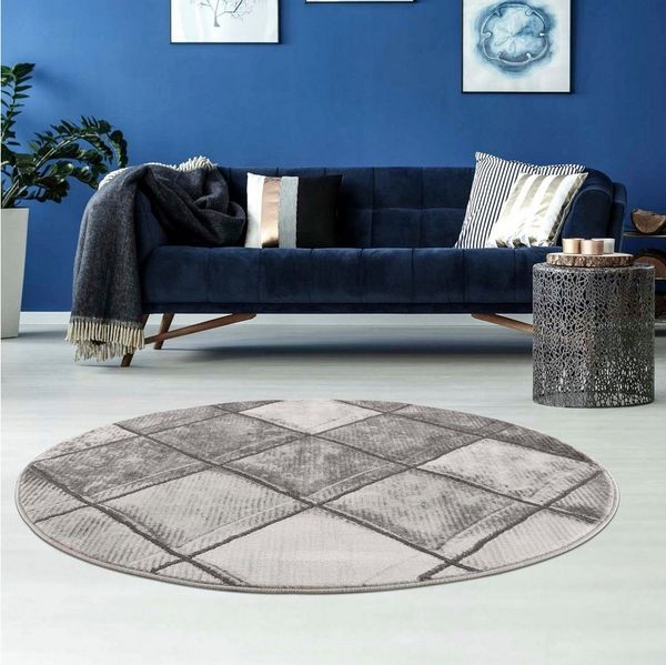 Carpet City Teppich Noa 9313, rund, Höhe: 11 mm, Kurzflor, Modern, Weicher For, Pflegeleicht