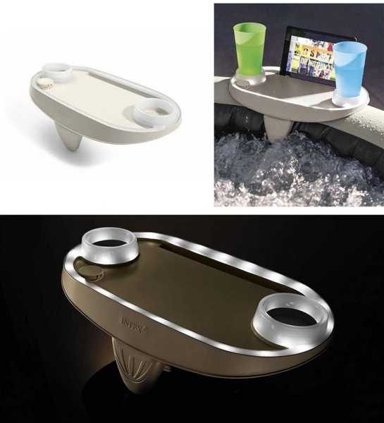 Getränkehalter + Tablett mit LED Licht für Intex Whirlpools PureSPA 28520 Bild 5