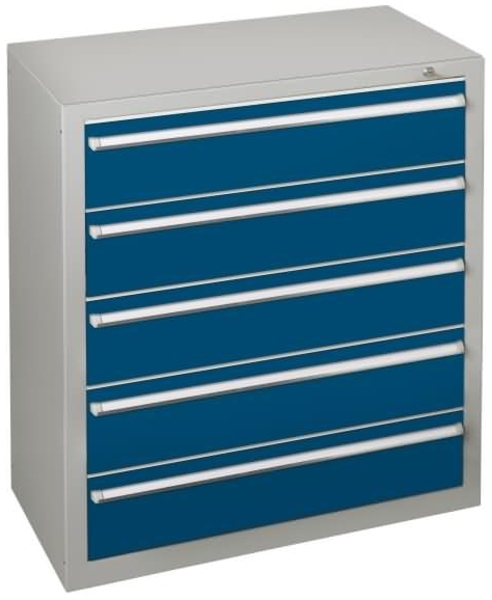 Schulte Schubladenblock 36285 110cm 5 Schübe lichtgrau/blau