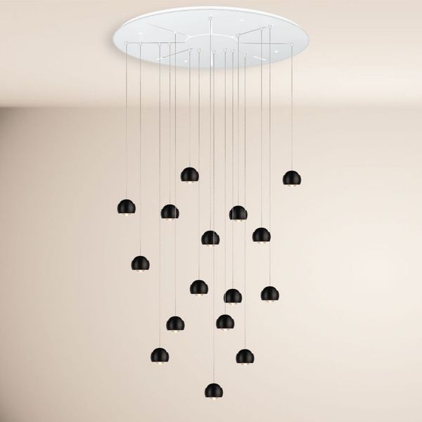 s.luce Beam XL LED Galerieleuchte Pendelleuchte 16- oder 24-flammig Schwarz