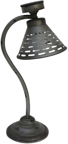 Solar-Stehleuchte ARTEMUS Solar Lampe Stehlampe Garten Retro Vintage LED grau