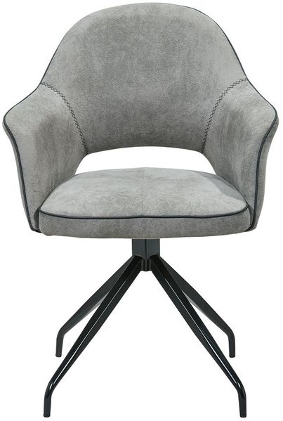 Armlehnenstuhl Dahlen / Dallas S01, Mikrofaser, Grau, 63 x 89 x 56 cm