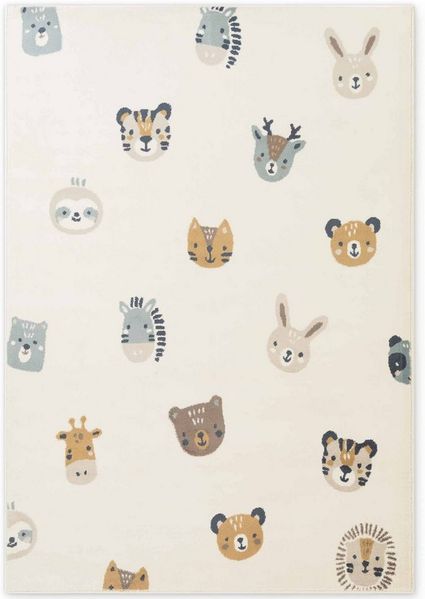 HANSE Home Kinderteppich Tiny Zoo, rechteckig, Höhe: 10 mm, Pflegeleicht, Weich, Kinderzimmer, Spielteppich, Spielunterlage