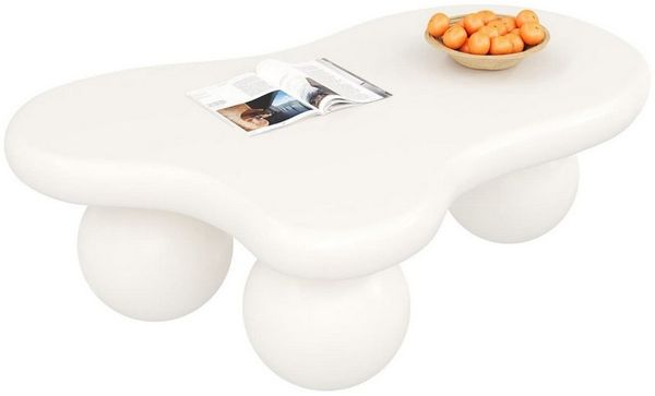autolock Couchtisch Couchtisch im Wolkenstil mit LED-Beleuchtung–16 Farben wählbar, Coffee Table,Wolkenform-Design,Rundbein-Design,stilvolles Highlight
