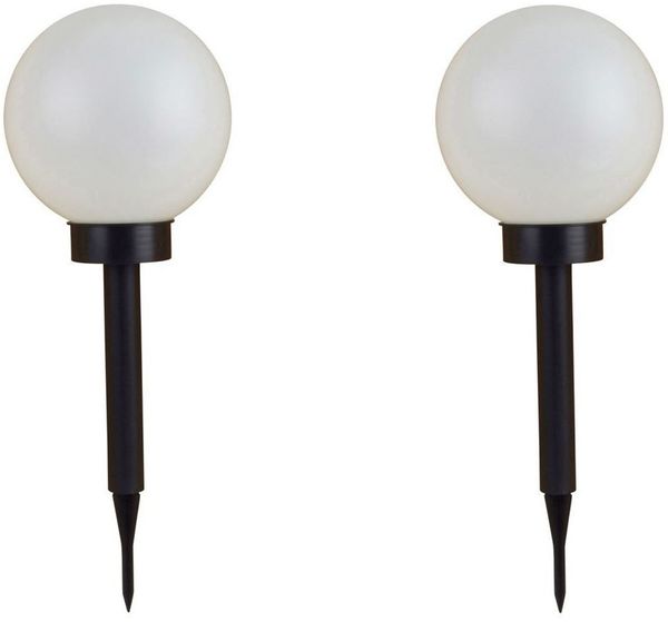 2er-Set LED-Solar-Kugelleuchte Kugellampe Leuchtkugel Solarlampe Lichtkugel
