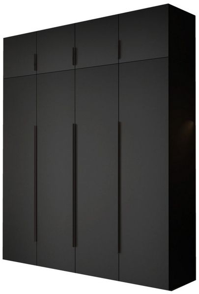 Compleo Drehtürenschrank STELLS mit vier Drehtüren, Kleiderstange, Metallgriffe