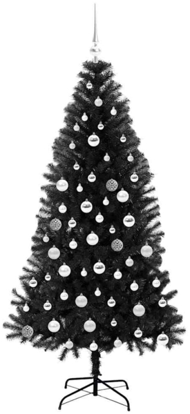vidaXL Weihnachtsbaum mit 300 LEDs mit Ständer Schwarz 180 cm PVC 3396483 Bild 3