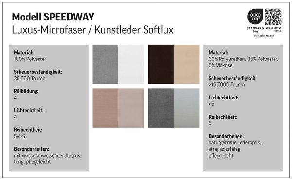 COTTA Ecksofa Speedway L-Form, mit Kopfteilverstellung, wahlweise mit Bettfunktion & Bettkasten Bild 3