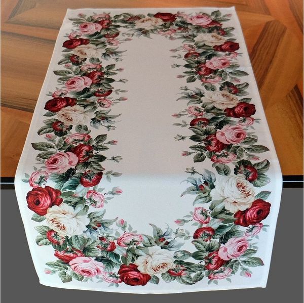 texpot Tischdecke mit Druckmotiv Rosen Mitteldecke Tischläufer (1-tlg)