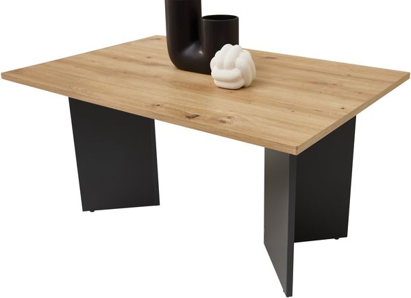 Couchtisch >Minimal< in Artisan Eiche Dekor, grau - 86x44x58cm (BxHxT)