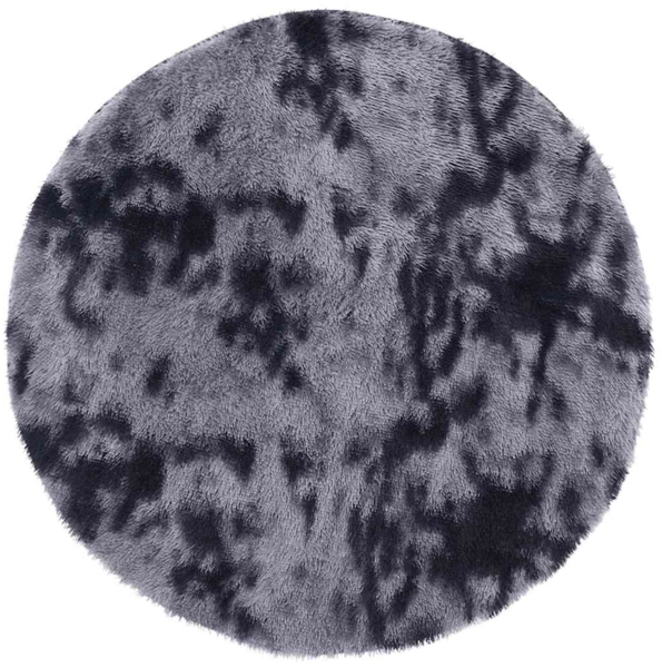 vidaXL Teppich Shaggy Hochflor NAVARRA Dunkelgrau 200x200 cm Polyester 4102920