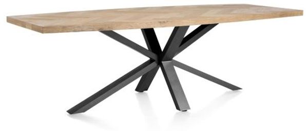 METALUXE Esstisch braun Eiche Furnier 240cm x 110cm x 77cm