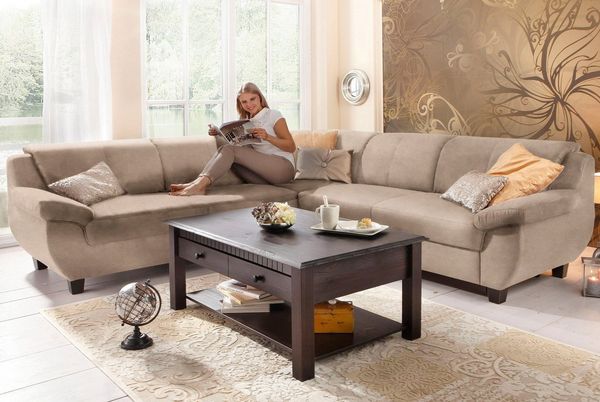 Home affaire Ecksofa Yesterday L-Form, gleichschenklig, wahlweise mit Bettfunktion