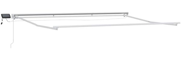 vidaXL Manueller Markisenrahmen mit LEDs Creme und Weiß 4,5 x 3,5 m 3420668 Bild 4