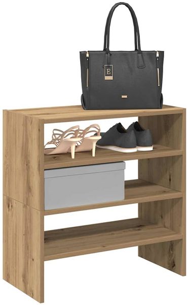 vidaXL Schuhregale 2 Stk. Stapelbar Artisan-Eiche 60x30x30,5 cm 858874