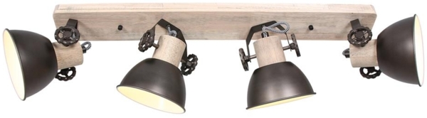 Deckenleuchte, Holz, Spot verstellbar, L 74 cm, GEARWOOD