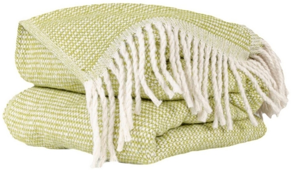 Plaid Emma Kuscheldecke Tagesdecke hochwertige Reisedecke Wohndecke, ANRO, Wendedecke kuschelig-weich 130x160cm Grün