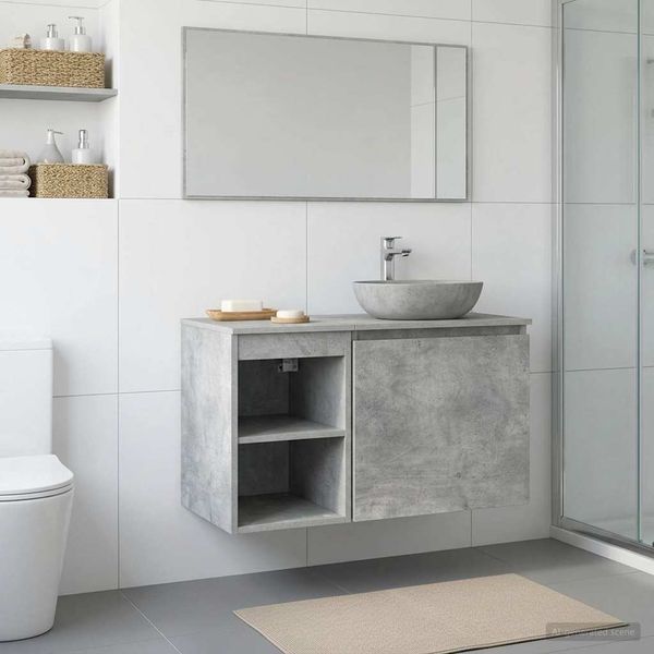 vidaXL Badezimmerschrank Inzwischen Betongrau 30 x 35 x 50 cm 890337