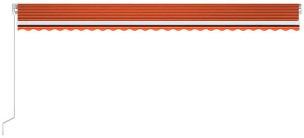 vidaXL Markise Manuell Einziehbar mit LED 600x300 cm Orange und Braun 3068965 Bild 3