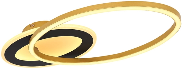 LED Deckenleuchte, drehbar, schwarz gold, L 53 cm Bild 9