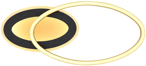 LED Deckenleuchte, drehbar, schwarz gold, L 53 cm Bild 10