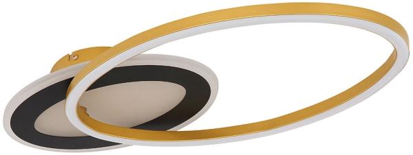 LED Deckenleuchte, drehbar, schwarz gold, L 53 cm