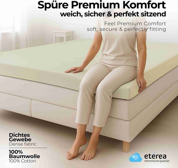 etérea Himmlische Qualität Spannbettlaken etérea Comfort Jersey Topper Spannbettlaken, Jersey, Gummizug: rundum, (1 Stück) Bild 2