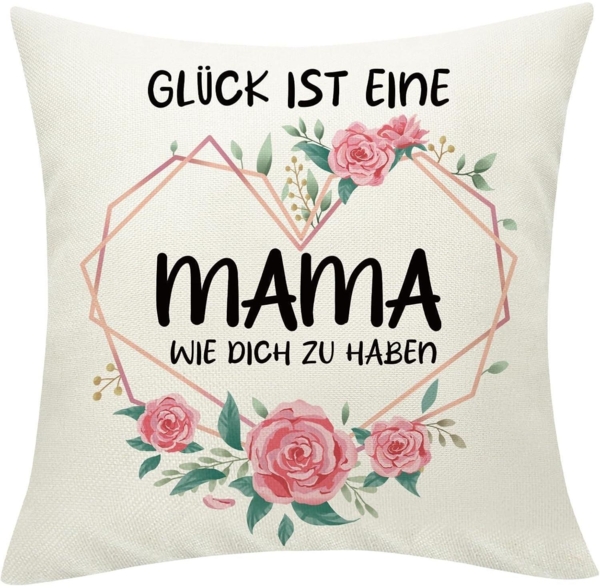 Sunia Mama Kissenbezug 45x45 cm Weihnachtsgeschenk Dekokissen Taschen