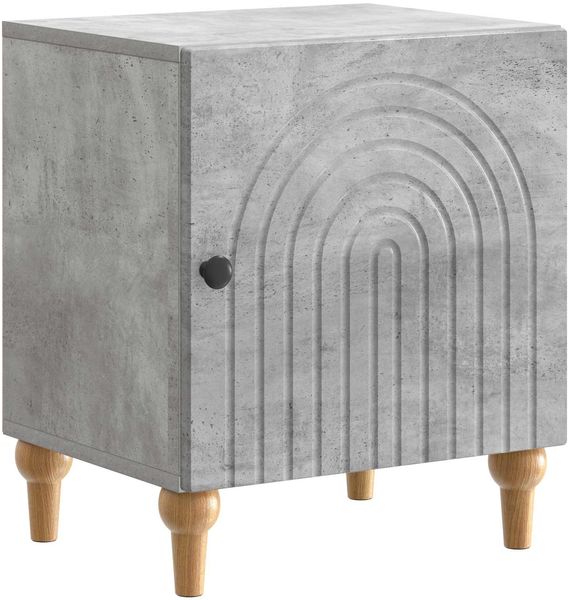 vidaXL Nachttisch Betongrau 43 x 34,5 x 50 cm Holzwerkstoff 894111