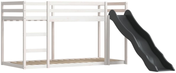 vidaXL Etagenbett mit Rutsche und Gardinen Rosa 90x200 cm 3284193 Bild 7