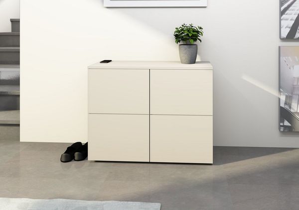 borchardt Möbel Kommode Rova, Sideboard mit 4 Türen, Breite 93 cm, 4-türig, Kommode mit viel Stauraum, kaschmir