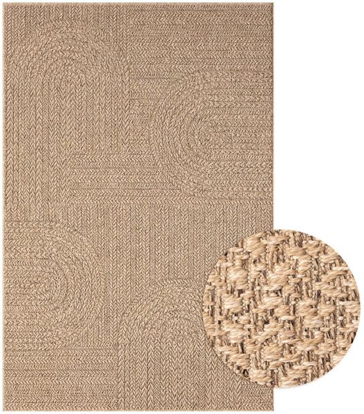 merinos Teppich Kenzy 7, rechteckig, Höhe: 10 mm, robuster In- und Outdoor Teppich im natürlichen Jute-Look, wetterfest