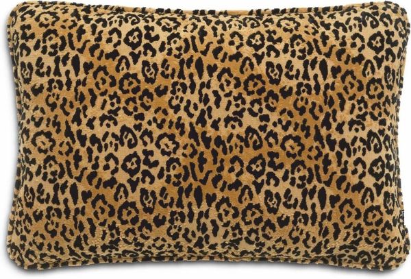 Casa Padrino Luxus Deko Kissen Leopard Beige / Schwarz 60 x 40 cm - Deko Accessoires