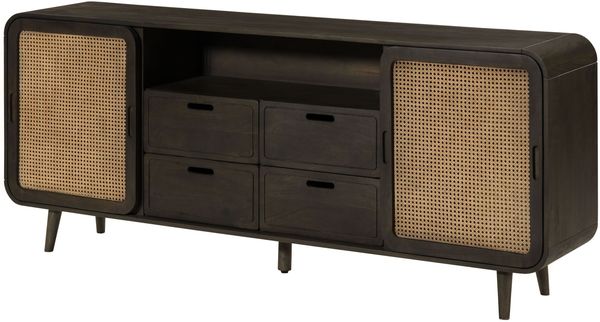 Sideboard Mango 200x40x80 dunkelgrau lackiert VALENCIA #220