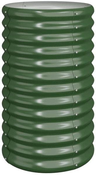 vidaXL Pflanzkübel Verzinkter Stahl 40x40x68 cm Grün 318848