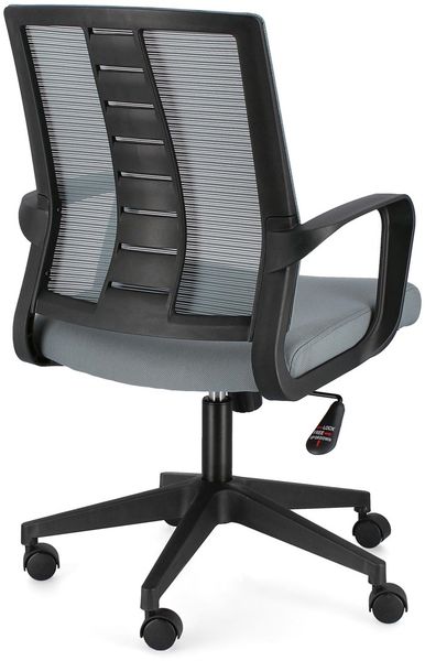 Bürostuhl Manro mit Armlehne, Stoff und Kunststoff, modern, höhenverstellbar, grau Bild 3