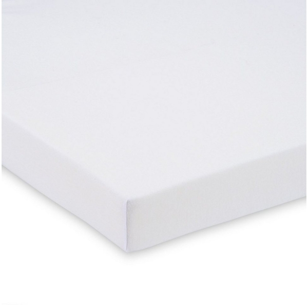 FabiMax 2689 Jersey Spannbetttuch für 6-Eck-Laufgitter, weiß, 6-seitig, ca. 105x120 cm