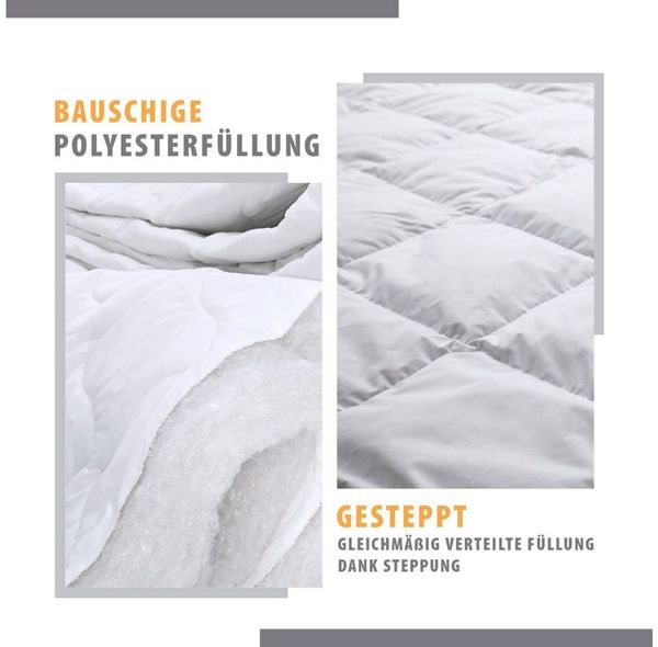 Amazinggirl Microfaserbettdecke Bettdecke Winterdecke 135 x 200 cm - Steppdecken Schlafdecke warm