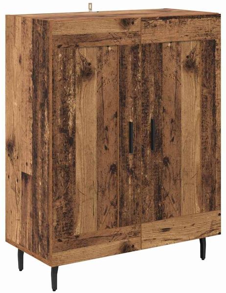 Sideboard, Kommode Altholz 69,5 x 34 x 90 cm Verbundholz und Eisen j817p